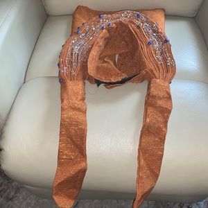 African w/ fresco Head tie frenzy fashion Nigerian Head wrap Scarf
